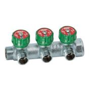 Коллектор регулирующий 1 ВР-НР с 3 отводами 3/4 EU с вставкой под плоское уплотнение