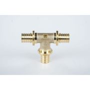 Тройник 16 равносторонний, аксиальный, латунь DZR