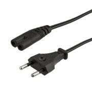 Шнур сетевой, вилка - евроразъем С7, кабель 2x0,5 кв мм, 1,8 м
