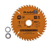 Диск пильный универсальный 185 мм 40 зубьев посадка 30 мм + кольцо 20 мм 16 мм