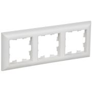 BRITE Рамка 3-местная РУ-3-БрАБ арктический белый/белый IEK