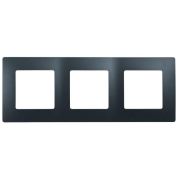 Рамка 3-местная антрацит ETIKA
