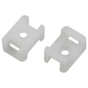 Площадка с монтажным отверстием под хомуты 22х16 мм белая М4 50 штук NO-225-305