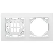 Рамка Минск 2-местная горизонтальная белая