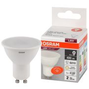 Лампа светодиодная LED 6 Вт GU10 3000К 480Лм спот 220 В (замена 50Вт) OSRAM