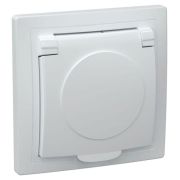 KVARTA Розетка 1-местная с заземлением крыш. 16А РСб10-3-КБ белый GENERICA