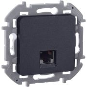 Розетка компьютерная RJ45 категория 6 UTP антрацит INSPIRIA