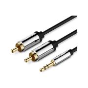 Аудио кабель Jack 3.5 мм M на 2RCA M, 2 м.