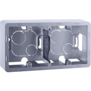 Коробка для накладного монтажа 2-местная алюминий INSPIRIA