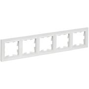 BRITE Рамка 5-местная РУ-5-БрАБ арктический белый IEK