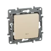 Выключатель 1-клавишный с подсветкой/индикацией 10А безвинтовое крепление слоновая кость ETIKA