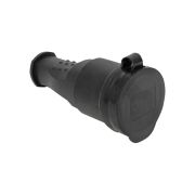 Розетка переносная с защитной крышкой каучуковая  230В 2P+PE 16A IP44 EKF Марс