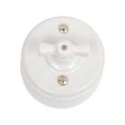 Выключатель Лизетта 1кл., керамика, цвет белый