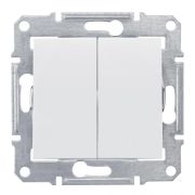 Sedna Выключатель двухклавишный в рамку белый сх.5