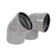 Отвод 50 30 град, для внутренней канализации, серый