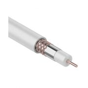 Кабель коаксиальный RG-6U, 75 Ом, Cu/Al/Cu, 75%, IN, белый, 100 м
