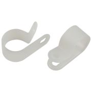 Скоба кабельная нейлоновая под винт 6 мм NO-225-290 белая 10 шт