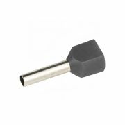 Наконечник-гильза двойная с изолир.фланцем 0,75 кв.мм серый (НШВИ2)