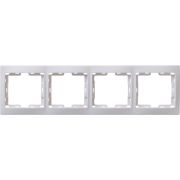 KVARTA Рамка 4-местная горизонтальная РГ-4-КБ белый GENERICA