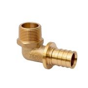 Угольник 25х1'НР переходной с наружной резьбой, аксиальный, латунь