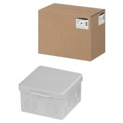 Распаячная коробка ОП 80х80х50мм крышка IP54 7вх. без гермовводов TDM