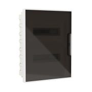 Щиток 24 мод встраиваемый FRAME ЩРв-П-24, белый, с тонированной дверцей, с 4 шинами PEN (2шт на 8 отв. и 2шт на 6 отв.) F24B1WD DKC