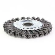 Щетка дисковая Д125х22,2 для УШМ (болгарка) ворс сталь 0,50 жгутовая корщетка по металлу для обработки стали, камня, дерева (13-012)