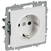 BRITE Розетка 1-местная с заземлением с защитными шторками 16А РС14-1-0-БрАБ арктический белый IEK