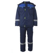 Костюм утеплённый мужской БРУКЛИН куртка полукомбинезон, т.синий/васильковый, р. 48-50/194-200