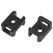 Площадка с монтажным отверстием под хомуты 22х16 мм М4 чёрная 50 штук NO-225-306