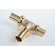 Тройник 25х25х20 переходной, аксиальный, латунь DZR