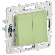 SKANDY Выключатель 2-клавишный 10А SK-V04G мятный IEK