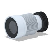 Слив для унитаза с мягкой манжетой и гибким выпуском 110мм