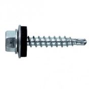 Саморез кровельный К 4.8х29 сверло шайба EPDM     оцинкованный 150 шт.