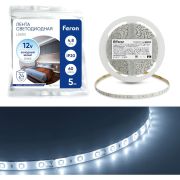 Лента светодиодная 4.8Вт/м 12В 6500К IP20 60LED/м LS603