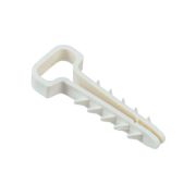 Дюбель-хомут для плоского кабеля белый PCD-F 05x08-45-100WH PA6.6 Jazzway (100 шт/уп) Jazzway