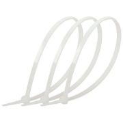Стяжка кабельная нейлоновая (хомут) 2.5 х 200 мм белая (100 шт/уп) Simple NO-224-188