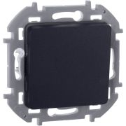 Выключатель 1-клавишный проходной 10АХ безвинтовое крепление антрацит INSPIRIA