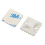 Площадка самоклеящаяся под хомуты 25х25 мм белая 10 штук NO-225-308