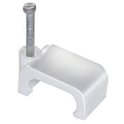 Скоба 12мм плоская пластиковая (100шт)