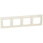 Рамка 4-местная слоновая кость VALENA