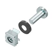 Комплект крепежный для установки 19дюймового профиля в шкаф:Винт, шайба, гайка - комплект крепления 50 шт