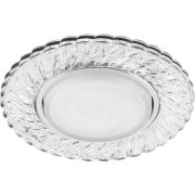 Светильник ДВО-15w GX53 без лампы со светодиодной подсветкой 4000К хром с прозрачным стеклом