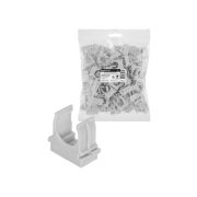 Крепеж-клипса для трубы 20 мм для прямого монтажа 100 шт. серая TDM