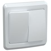 VEGA Выключатель 2-клавишный 10А ВС10-2-0-ВБ белый GENERICA