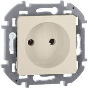 Розетка 1-местная без заземления без защитных шторок 16А слоновая кость INSPIRIA
