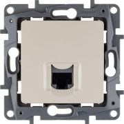 Розетка компьютерная RJ45 категория 5Е UTP слоновая кость ETIKA