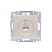 Розетка компьютерная 1-м СП Vesna механизм жемчуж./бел. перламутр LEZARD 742-3088-140
