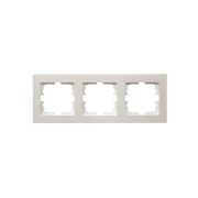 Рамка 3-местн. горизонт. VESNA жемчуж./бел. перламутр LEZARD 742-3000-148