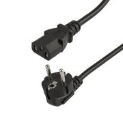 Шнур сетевой, евровилка угловая - евроразъем С13, кабель 3x0,75 кв мм, 1,8 м